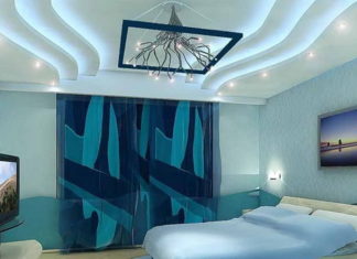 Креативные идеи для подвесного потолка в гостиную